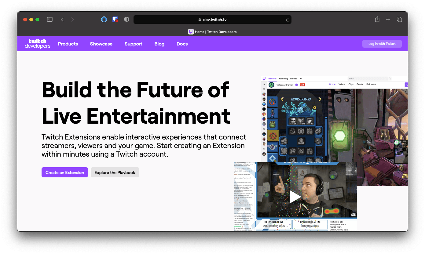 Twitch Developer Page